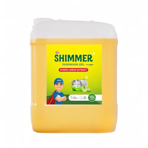 Image of Shimmer Pro Max Dishwash Gel - 10L | Professional Formula | Mega Refill Pack for Heavy Usage | Removes Tough Oil & Food 