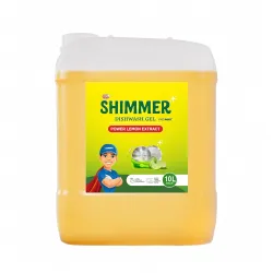 Shimmer Pro Max Dishwash Gel - 10L | Professional Formula | Mega Refill Pack for Heavy Usage | Removes Tough Oil & Food Residue | Lemon Fresh