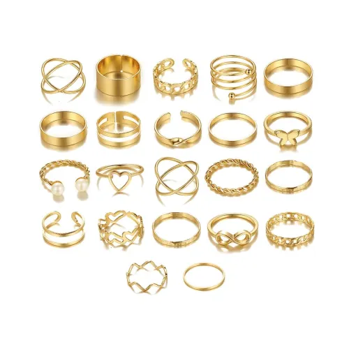 Image of Shining Diva Fashion Stackable Knuckle Rings Set, 22pcs