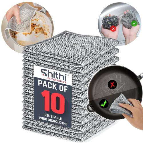 Image of SHITHI ENTERPRISES Kitchen Multipurpose Reusable Wire Dishwashing Scrubber