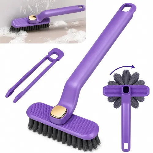 Image of SHITHI Hard Bristle Rotating Tile Grout Bathroom Scrubber