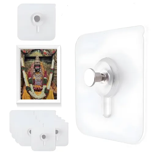 Image of SHITHI Self Adhesive Photo Frame Wall Hooks 10 PCS Heavy Duty Stainless Steel