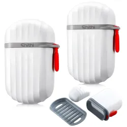 SHITHI Travel Soap Box Case Waterproof Plastic Soap Box with Lid & Draining Tray 