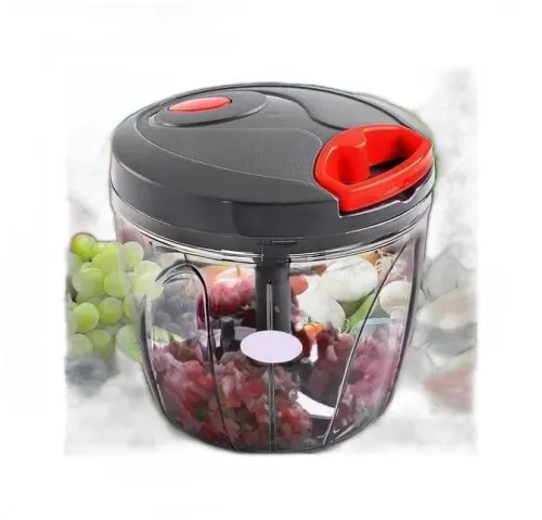 Image of Shiv Jumbo Handy Vegetable Fruit Chopper, Black 900ml, 5 Stainless Steel Blades, Multi-Purpose Kitchen Cutting Tool