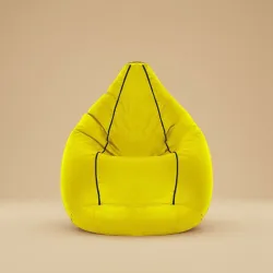Shivarv Creations XXXL Standard Bean Bag With Bean Filling (Yellow)
