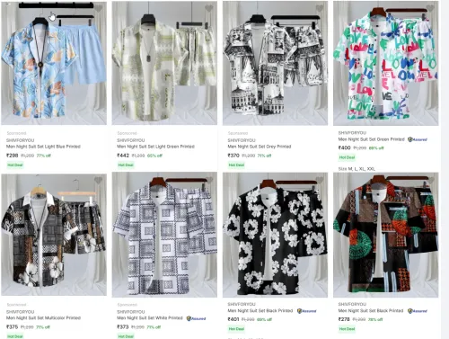 Image of Shivforyou Men's Night Suits Starting @ 278