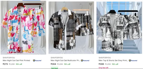 Image of Shivforyou Mens Night Suits Upto 78% Discount