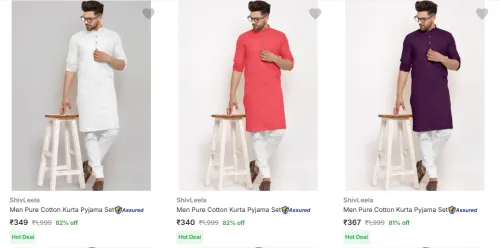 Image of Shivleela Men's Ethnic Sets at minimum 80% Discount