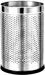 Shivom steel Stainless Steel Perforated Open Dustbin