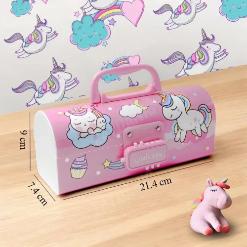 Image of Shivom Unicorn Print Password Pencil Box