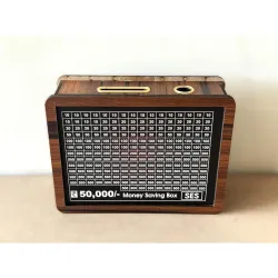 SHIVRUDRA Wooden Piggy Bank (Carved Design)