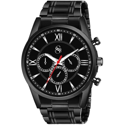 Image of Shocknshop Black Stainless Steel Men's Watch