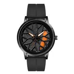 Shocknshop RevolveX Rotating Hollow Wheel Hub Analog Watch for Men