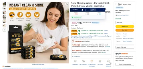 Image of Shoe Cleaning Wipes – 64 Count Portable Pack