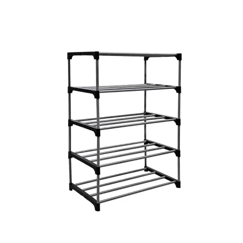 Image of Shoe Rack for Home Multi Tier Plastic Shelf Organizer with Metal Frame