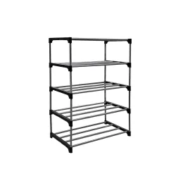 Shoe Rack for Home Multi Tier Plastic Shelf Organizer with Metal Frame