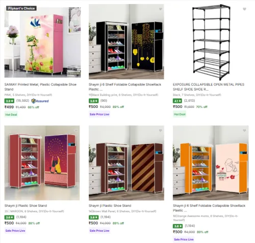 Image of Shoe Racks Starting at ₹499