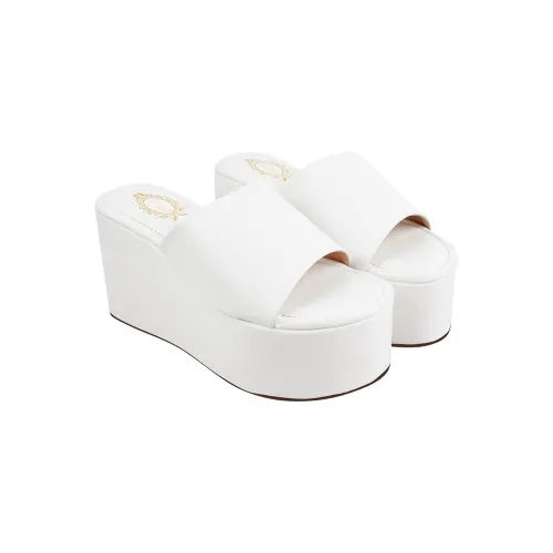 Image of Shoetopia girls Little White Wedge Sandal - 8 UK 