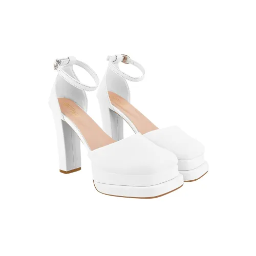 Image of Shoetopia girls Gift White Heeled Sandal - 3 UK (Girls-Gift-White)-EU36