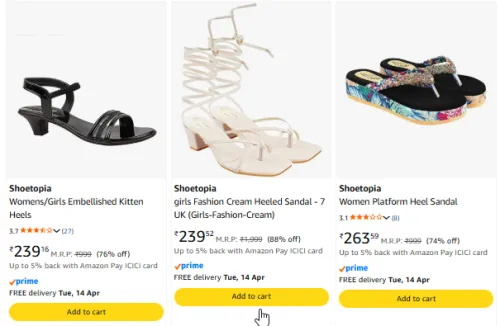 Image of Shoetopia womens Footwear at Starting @ ₹239 