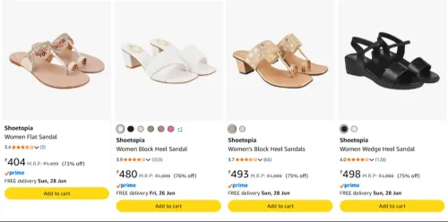 Image of Shoetopia Women's Sandal upto 76% discount 