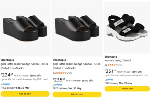 Image of Shoetopia Women's Sandals at minimum 80% Discount