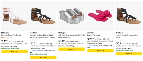Image of Shoetopia Women's sandals upto 70% discount 