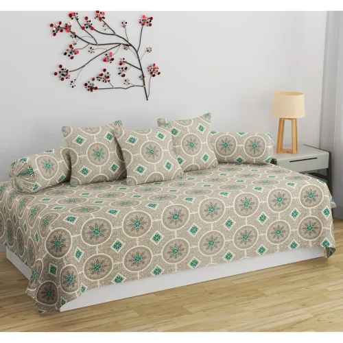 Image of SHOMES Pure Soft Diwan Set Covers 6 Pieces