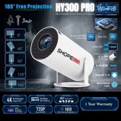 Shopexo HY300 PRO 1GB / 8GB,4K Projector