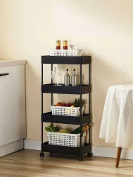 Shopixo 4-Layer Rolling Storage Rack