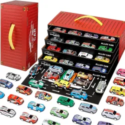 SHOPOGENIX Pull Back Toy Race Cars Set of 48