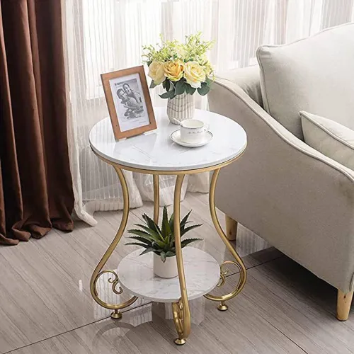 Image of ShopperShift Metal Bedside Table 