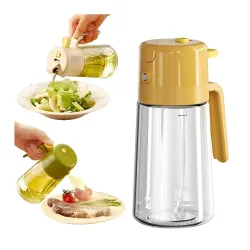 SHOPPOFOBIX 2-in-1 Glass Oil Sprayer & Dispenser, 500ml
