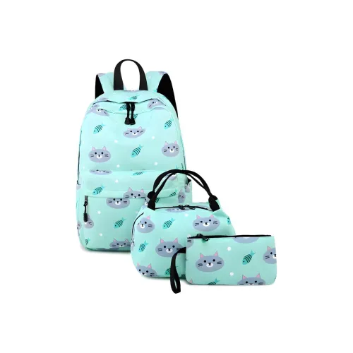 Image of ShopyVid 17-Inch School Backpack Set for Girls (3-in-1: Backpack + Lunch Bag + Pouch) | Padded Laptop Sleeve (Fits up to