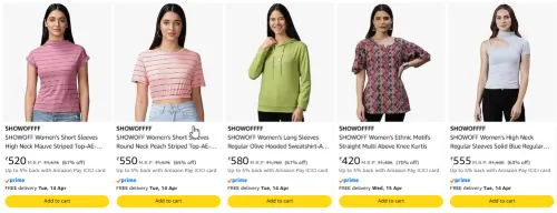 Image of SHOWOFFFF womens fashions upto 63% discount 