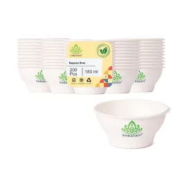 Shrayati Sugarcane Bagasse Bowl 180ml Pack of 200