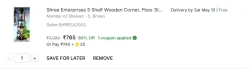 Shree Enterprises 5 Shelf Wooden Corner