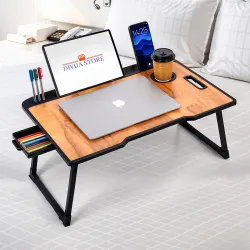 Shree Mahadeep Enterprise Foldable Wooden Laptop Table