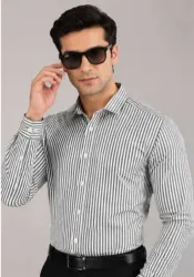 shreekarnimfg Men Slim Fit Striped Casual Shirt
