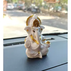 Shri Ganesha Idol for Car Dashboard for Decor, Office & Pooja Room
