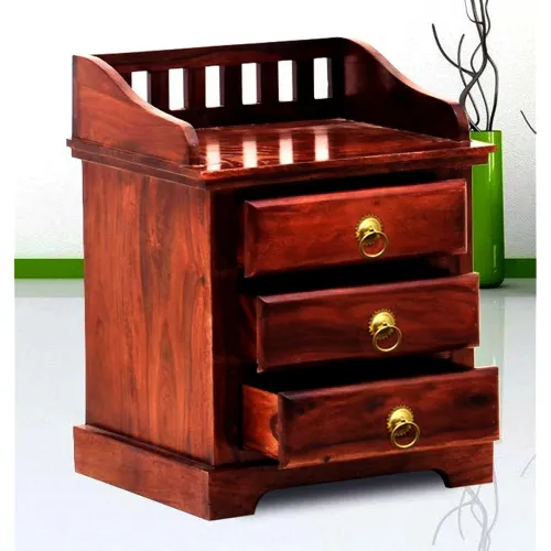 Image of Shri Karni Handicraft Sheesham Wood Bed Side Table