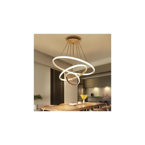 Image of SHRI MAHAL ANTIQUES Modern Double 3 Ring LED Lamp 