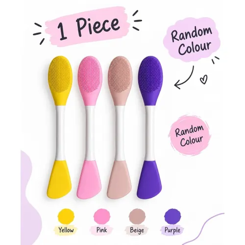 Image of SHRIVYAA 1 Pack Facial Mask Scraper Brush Silicone Face Mask Applicator Soft