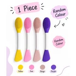SHRIVYAA 1 Pack Facial Mask Scraper Brush Silicone Face Mask Applicator Soft