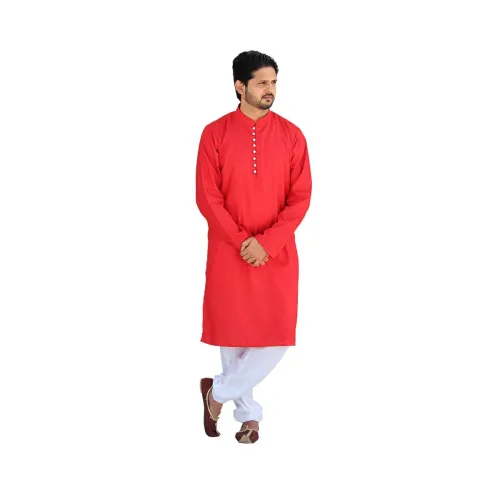 Image of Shubh Mangalam Men's Cotton Kurta Pajama Set