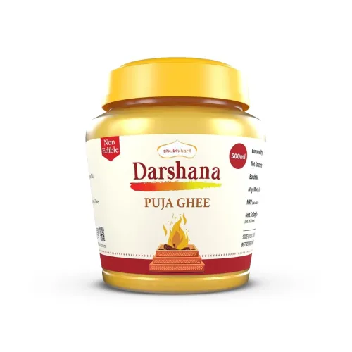 Image of Shubhkart Darshana Puja Ghee - 500 ML for Daily Puja, Festivals | Puja Deepam Oil (Ghee for Pooja) Puja Ghee for Diya or