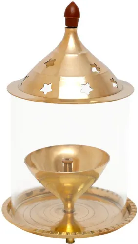 Image of Shubhkart Nitya Large Brass Table Diya