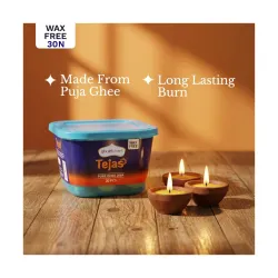 Shubhkart Tejas Ghee Diya with Batti Pack of 30 Diyas