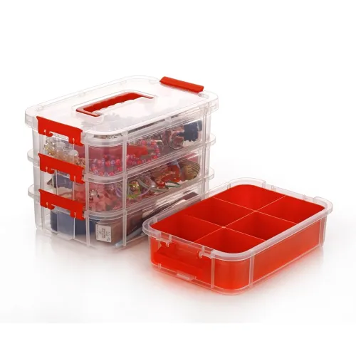 Image of Shuttle Art 3-Tiers Stack Carry Storage Box