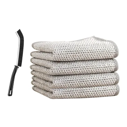 Image of Shuttle Art Non-Scratch Wire Dishcloth & Cleaning Brush Set